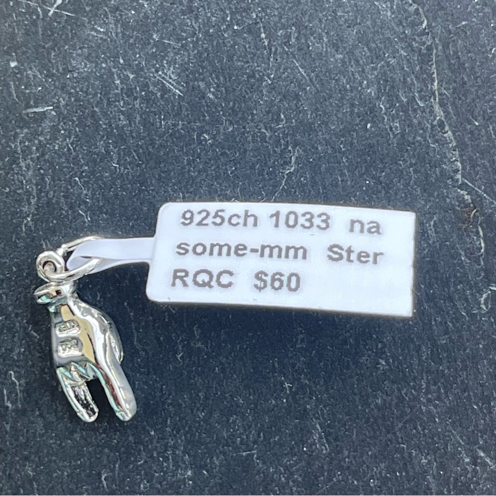 Sterling Silver 925 Good Luck Hand Charm Pendant - Picture 6 of 8
